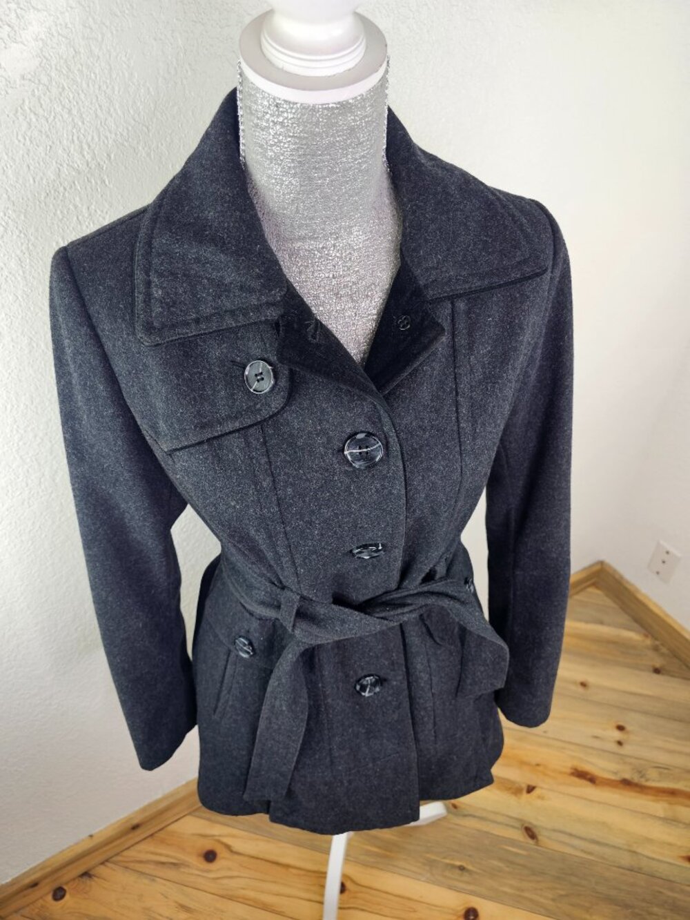 Laundry By Shelli Segal Recycled Wool Pea Coat Size 8